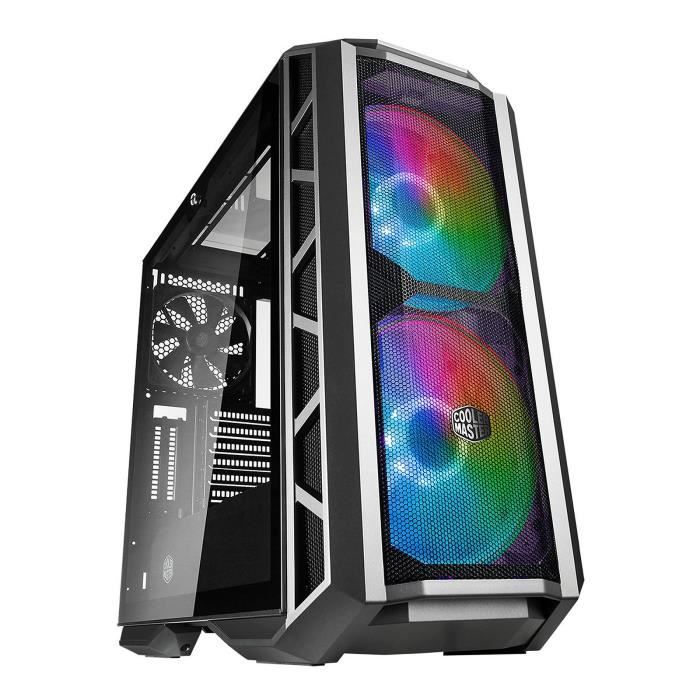 COOLER MASTER LTD BOITIER PC MasterCase H500P – Gunmetal Mesh – ARGB – Noir – Verre trempé – Format ATX (MCM-H500P-MGNN-S11)