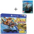 Pack PS4 1 To Noire + Crash Team Racing + 2ème manette DualShock 4 Noire V2 + God of War Jeu PS4-0