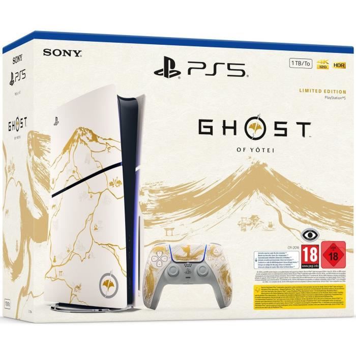 PlayStation Console PS5 Standard châssis D Edition Ghost of Yōtei version dorée - vue 2