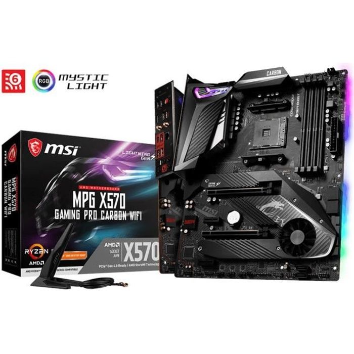 MSI Carte mèreMPG X570 GAMING PRO CARBON WIFI - AM4