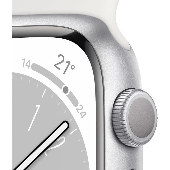 Apple Watch Series 8 GPS + Cellular - 45mm - Boîtier Gold Stainless Steel -  Bracelet Starlight Sport Band - Regular - Cdiscount Téléphonie