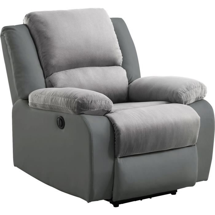 Fauteuil Microfibre Gris