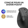 Souris ergonomique - Sans fil - Logitech - Lift - Droitier - Graphite-4