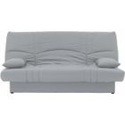 Canapé convertible clic clac 3 places - Tissu Gris clair - L 190 x P 92 cm - DREAM - Style Contemporain