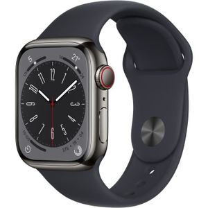 MONTRE CONNECTÉE Apple Watch Series 8 GPS + Cellular - 41mm - Boîtier Graphite Stainless Steel - Bracelet Midnight Sport Band - Regular
