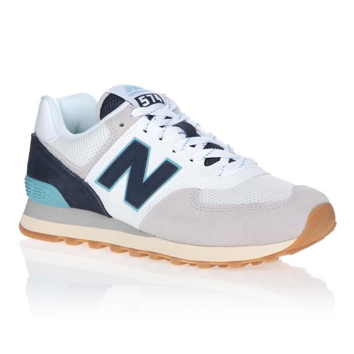 New balance on sale blanche et bleu