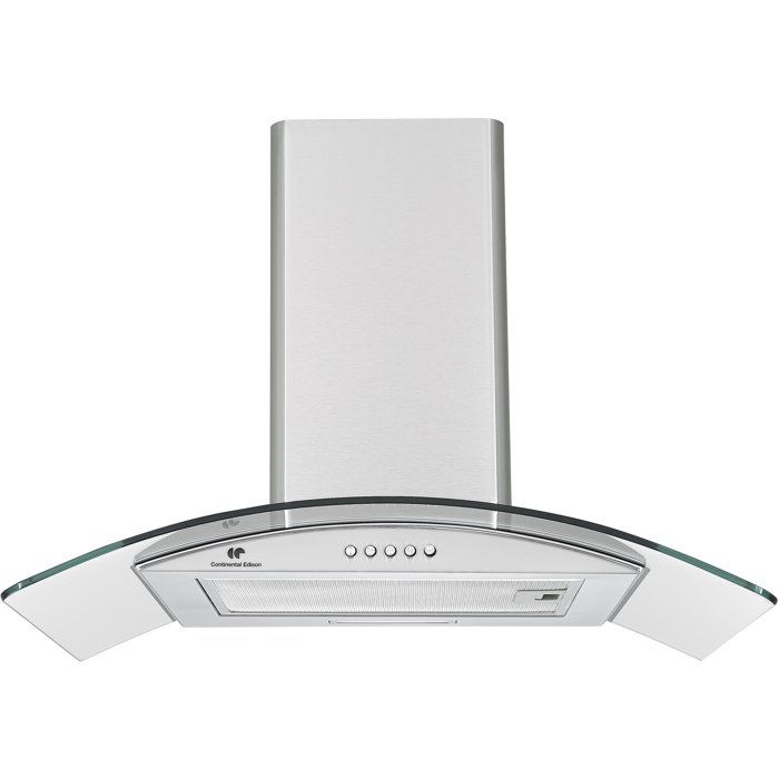 Hotte décorative CONTINENTAL EDISON CEH60GS2 Classe A 60 x 47 x 5084 cm Inox / Verre