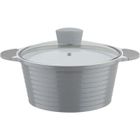 Faitout fonte d'aluminium - GSW - BOLERO - 28 cm - Induction - Gris / Blanc