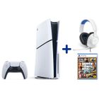 SONY COMPUTER ENTERTAINMENT Pack PS5 Standard : Console PlayStation 5 (modèle Slim) + Casque-Micro Gaming - JBL - Quantum 100 + Grand Theft Auto V