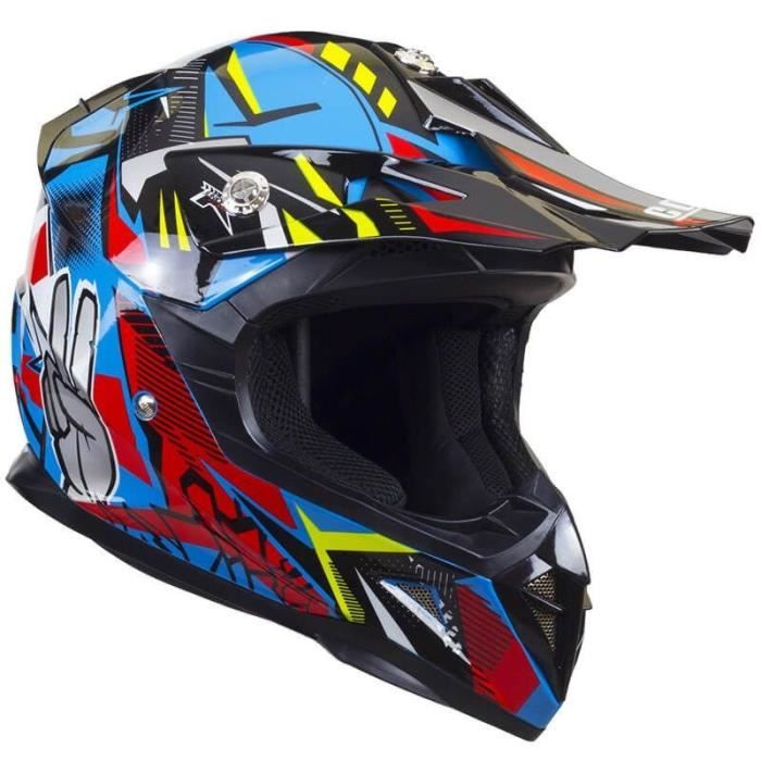 CGM Casque kid cross 209G Winner - Enfant - Déco bleu