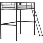 BRAND Lit mezzanine enfant ELIOT en métal noir 90x190cm avec sommier inclus
