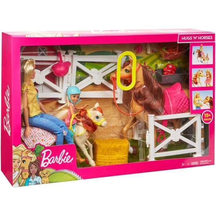 Barbie Crystal calèche + cheval + Barbie + Ken - Jeux & Jouets