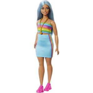 POUPÉE Barbie - Barbie Fashionistas - Poupée cheveux bleus 65ème anniversaire