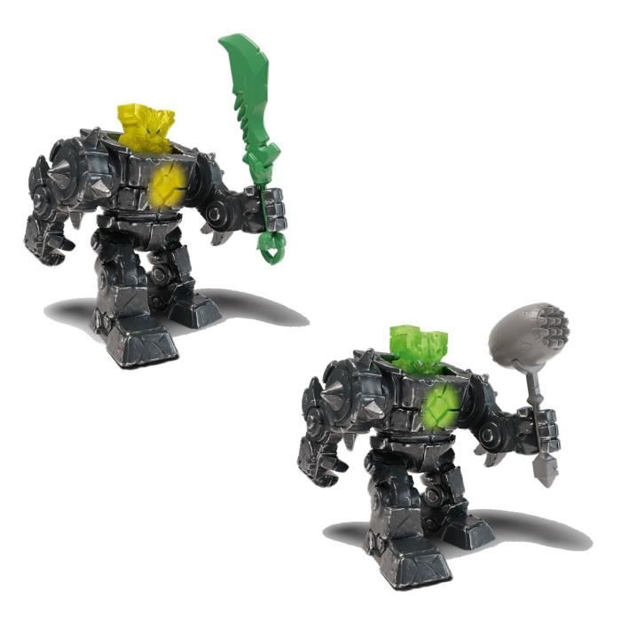 lot de 2 figurines eldrador mini creatures -cyborg des ténèbres + cyborg de la jungle - schleich