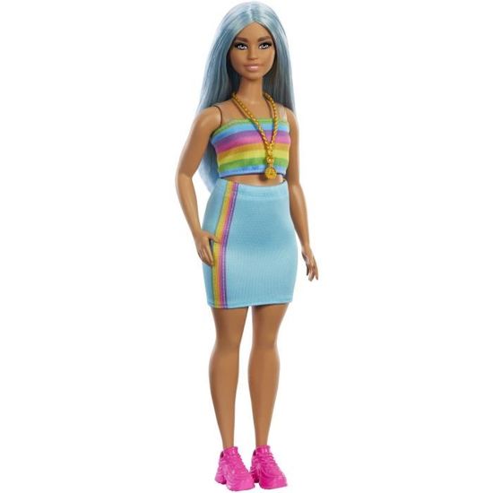 Barbie Fashionistas Poupée Mannequin Ken Aux Cheveux Blonds Moulés Avec Chemise Bleue Tropicale Et Short Corail