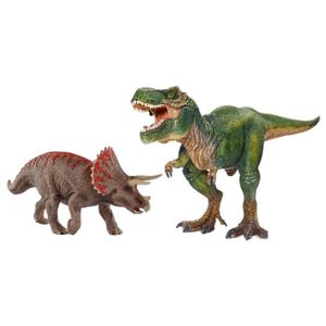 FIGURINE - PERSONNAGE Figurines Dinosaurs Tricératops + Tyrannosaurus Re