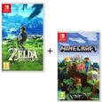 Pack 2 jeux Switch : The Legend of Zelda : Breath of the Wild + Minecraft-0