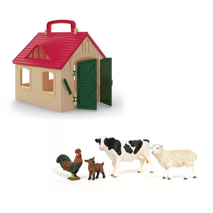 Coffret Ferme Transportable SCHLEICH SCH72341 pliable poignée intégrée Neuf - vue 9