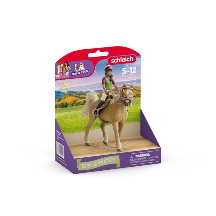 Schleich Horse Club – Sarah & Mystery – Coffret 10 Pièces – Figurines Articulées – Dès 5 Ans – Cadeau Passion équitation