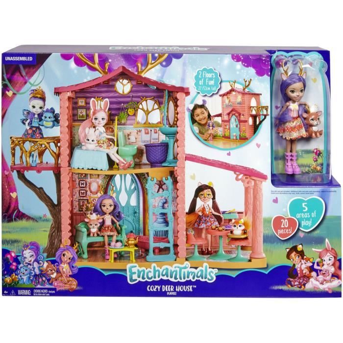 Enchantimals - Nouvelle Maison Danessa Biche 53 cm avec Poupée, Figurine  Animal, Accessoires - Maison Mini-poupée - Dès 4 ans - Cdiscount Jeux -  Jouets