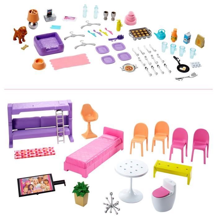 BARBIE Dreamhouse Maison de Rêve 3 étages 8 pièces - Cdiscount Jeux - Jouets