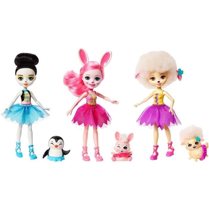 Enchantimals Coffret 3 Poupees Et Animaux Achat Vente Poupee Cdiscount