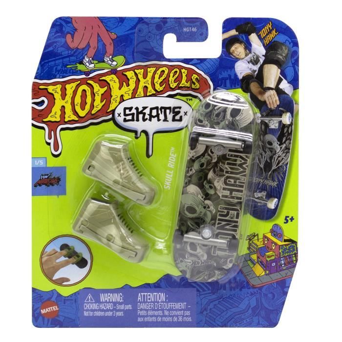 Hot Wheels - Coffret Finger Skate et Chaussures - Tony Hawk - 3 ans et +