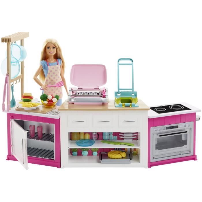New Food Play set mini poupée Barbie Maison de rêve Cuisine Réfrigérateur Accessoires 