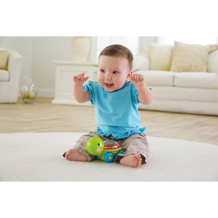 Fisher Price – BFH75 – Jeu Éducatif Amis De La Jungle à Roulettes – Tortue – Balle Rebondissante – Encourage La Marche à Quatre Pattes – Modèle Aléatoire