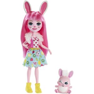 Enchantimals Coffret Sœurs avec mini-poupées Bree et Bedelia Lapin, 2  mini-figurines animales et accessoires, jouet pour enfant
