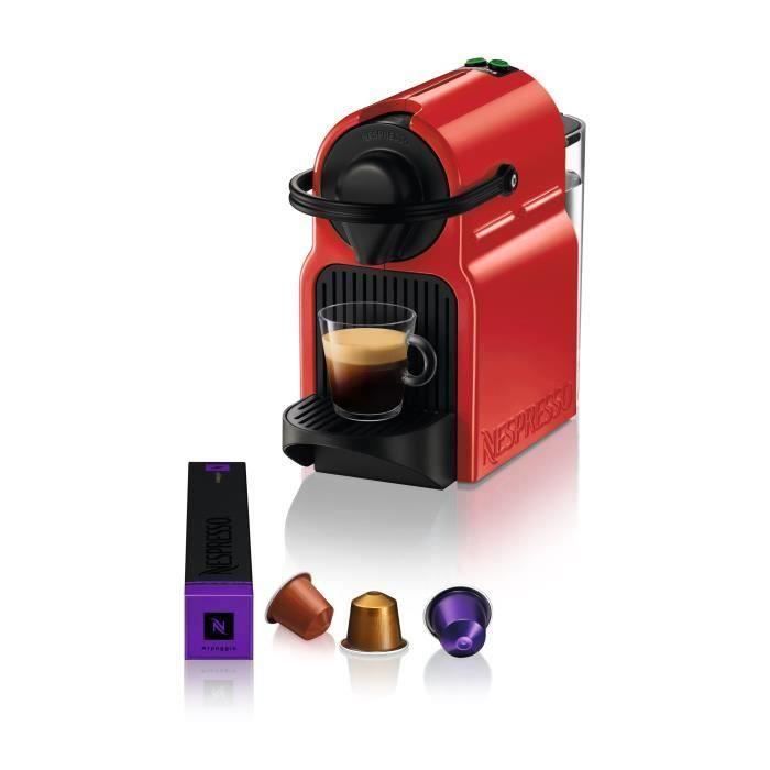 Machine à café KRUPS NESPRESSO INISSIA Rouge Cafetière à capsules Espresso YY1531FD