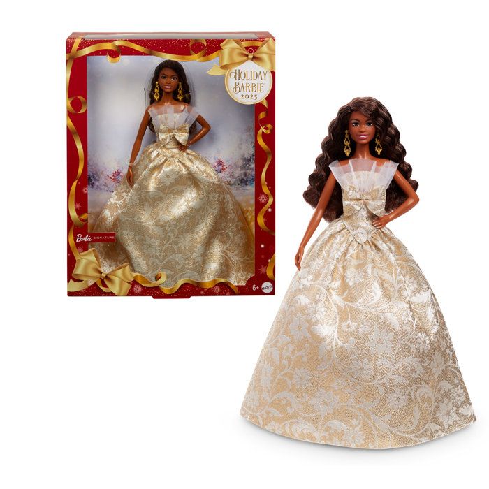 Poupée Barbie Joyeux Noël 2022 – Robe Élégante Et Accessoires Sophistiqués