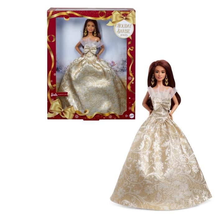 Barbie Poupée Joyeux Noël Poupée châtain JBH97