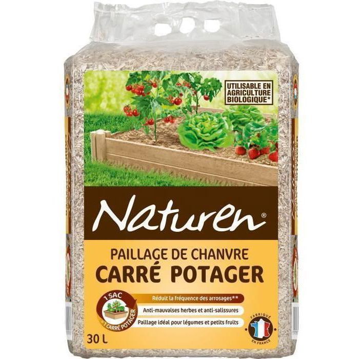 Paillage Carré potager UAB 30 L - Format adapté carré
