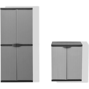 Tood Armoire De Rangement Haute En Resine 3 Tablettes Avec Porte