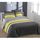 Housse de couette jaune et gris