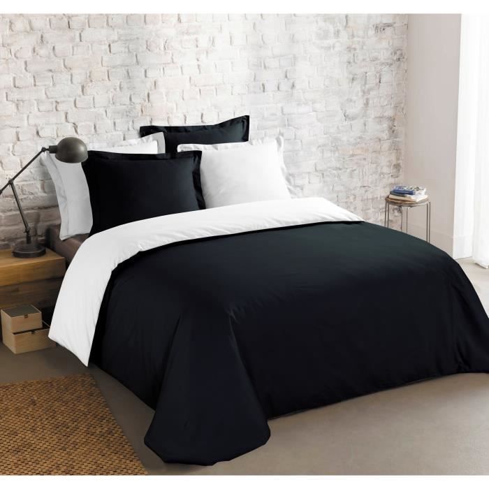 couette noire et blanche