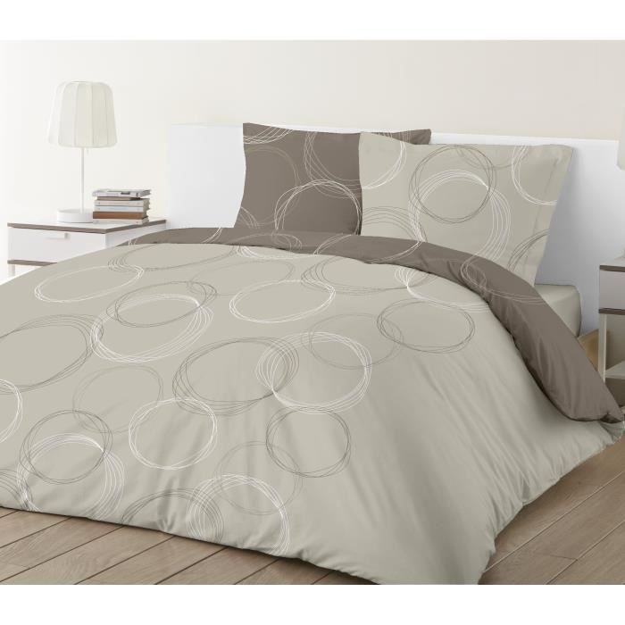 VISION Parure de couette reversible Lenny - 100% coton