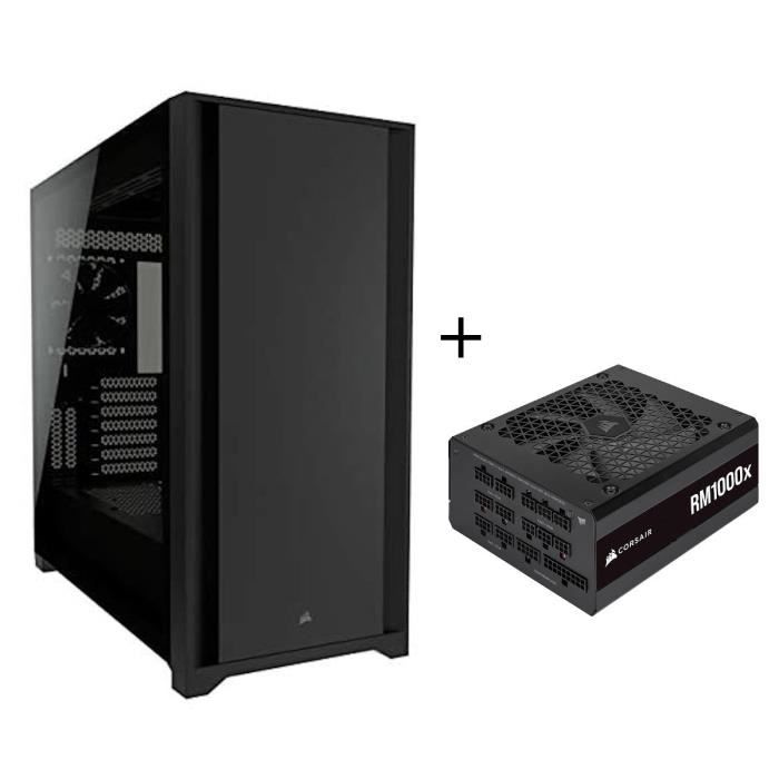 Pack Corsair Alimentation RM New 1000W Gold + Boitier PC 5000D ATX