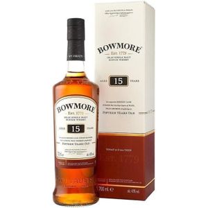 WHISKY BOURBON SCOTCH Whisky Bowmore 15 ans Darkest - Islay Single malt 