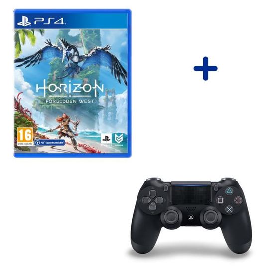 PackPlaystation : Horizon: Forbidden West PS4 (Mise à niveau PS5 disponible) + Manette DualShock Jet Black