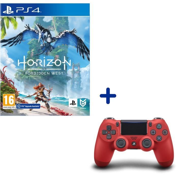 Pack PlayStation : Horizon: Forbidden West PS4 + Manette DualShock Rouge/red