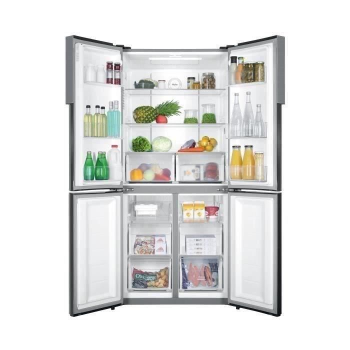 Réfrigérateur congélateur - Haier HRC-45D2H - Multi-portes – No frost -  468L (314+154) – H180 x 83L – Gris - Achat / Vente réfrigérateur américain Réfrigérateur  congélateur - Haier HRC-45D2H - Multi-portes –