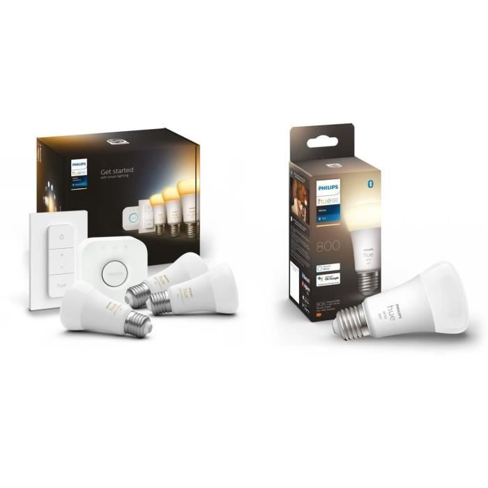Philips Hue - White Ambiance E27 + Télécommande - Ampoule
