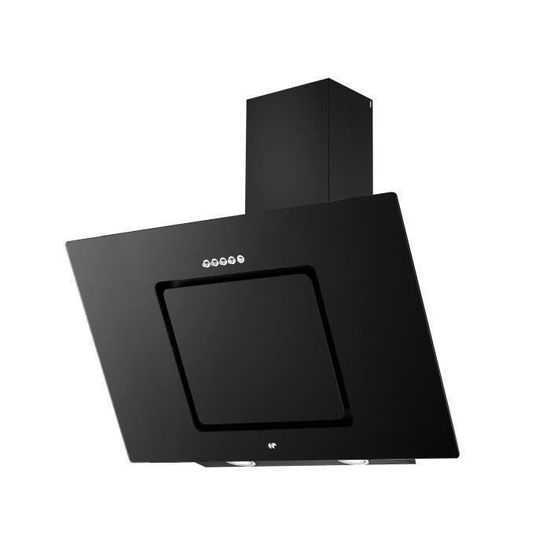 Hotte Inclinée Continental Edison CEHDI90B 90 Cm Noir - Classe A+++, Débit 418 M³/h