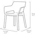 Lot de 6 fauteuils de jardin en résine gris graphite - Allibert by KETER Elisa-5