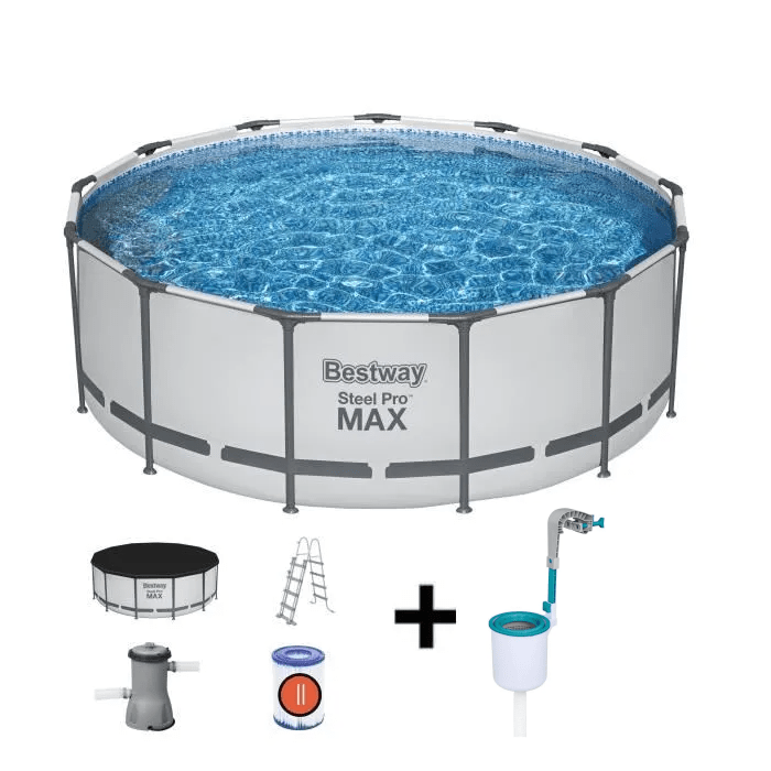 Kit Piscine hors sol tubulaire BESTWAY Steel Pro Max™ 396 x 122 cm Ronde Inclus pompe echelle bache et cartouche - vue 6