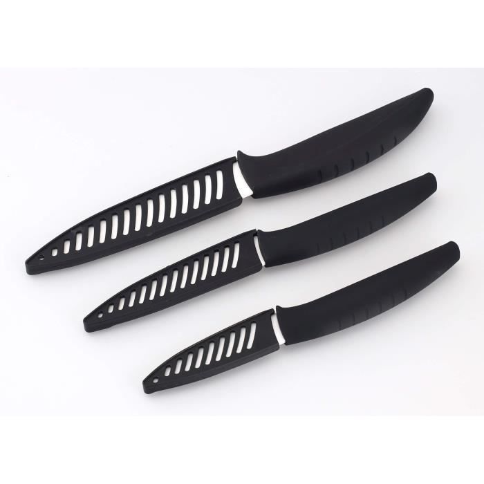 Acheter Protège-bords de couteaux de Chef en plastique noir, couvercle de  protection de lame, outils de cuisine, fourreau, accessoires de cuisine 5  pièces