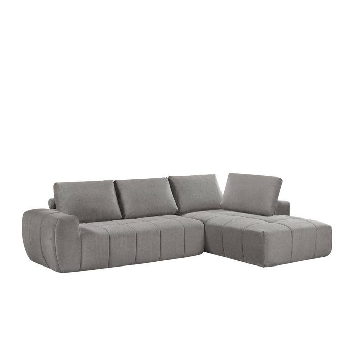 Canapé compressé modulable 3 places FLAVIE Tissu 283 x 193 x 86 cm
