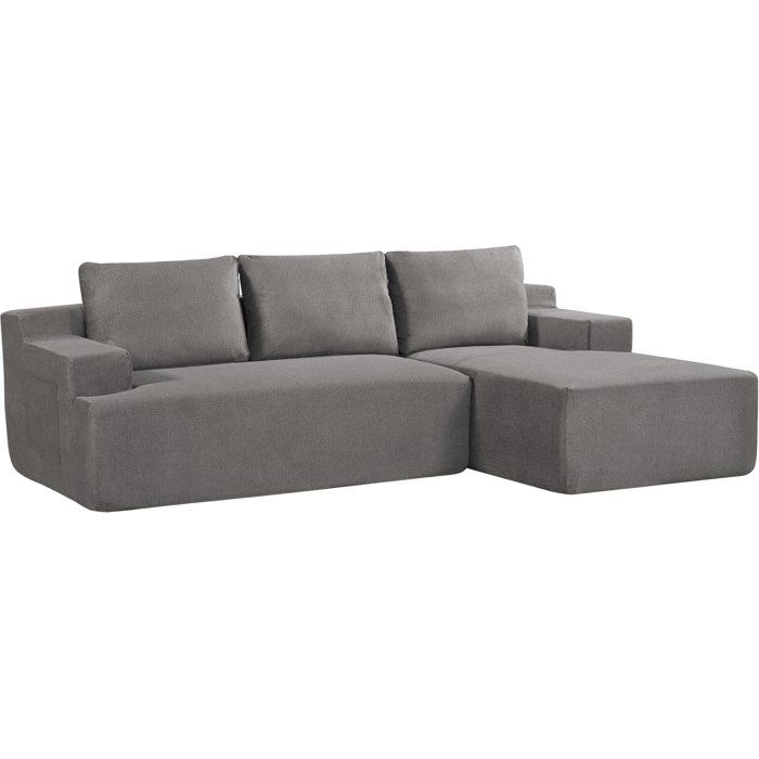 Canapé compressé modulable 34 places MARIE Tissu Rangements 244 x 156 x 85 cm